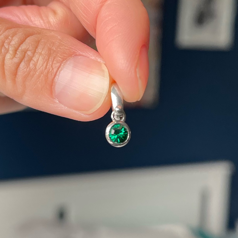 Tiny Emerald Zirconia Pendant